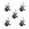 Service Caster 2 Inch Thermoplastic Wheel 8mm Threaded Stem Caster Set with Brakes, 5PK SCC-TS05S210-TPRS-SLB-M815-5 - alternate 1